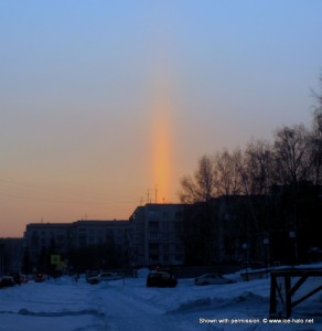 световой столб 16.1.12 в Новосибирске, фото - Антон Андросов